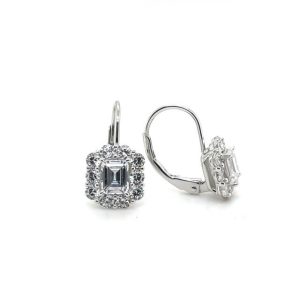Emerald Cut CZ Earring