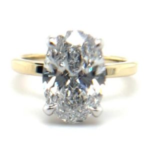 Modern, 4.00 carat Oval Center